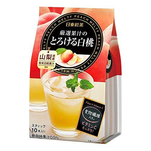 三井农林 日东红茶 白桃果茶粉 10包入